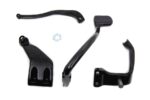 V-Twin Black Further Forward Mid Control Kit Foot Pegs Harley Dyna FXD 2006-2017
