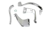 V-Twin Chrome Further Forward Mid Control Kit Foot Pegs Harley Dyna FXD 06-17
