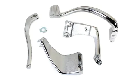V-Twin Chrome Further Forward Mid Control Kit Foot Pegs Harley Dyna FXD 06-17