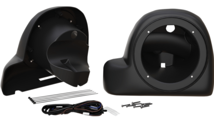 Wild Boar Audio Speaker Mount 6-1/2" Lower Fairing ABS Black Touring Bagger 14+