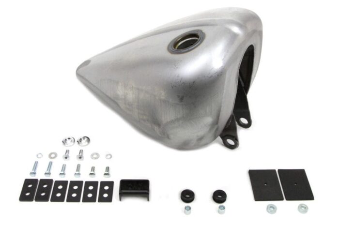 Wyatt Gatling Ribbed Bobbed Gas Fuel Tank Harley Softail Shovelhead Custom FX